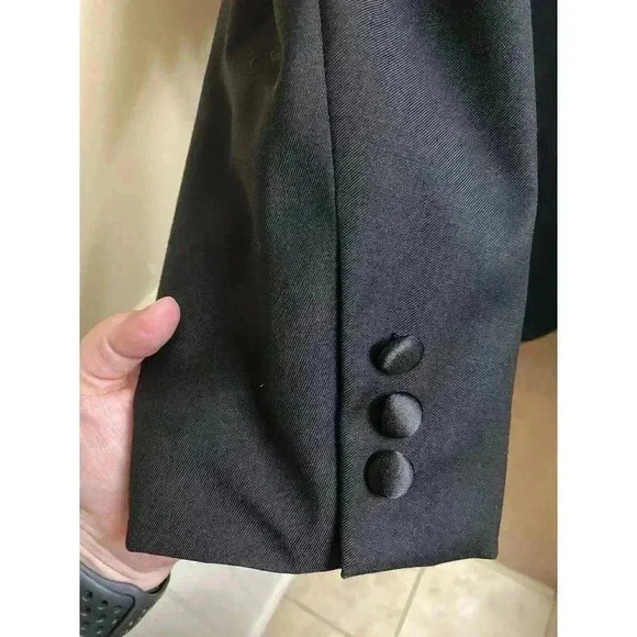 Barassi Merino Wool Men's Black Blazer Jacket Size 42R Performa Stretch *Read* - Picture 7 of 16